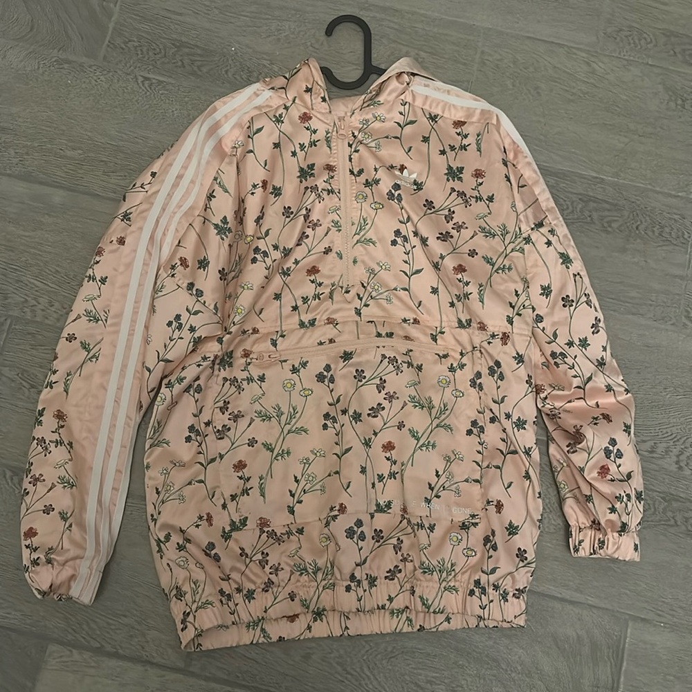 Adidas floral windbreaker